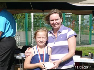 Hannah Seridan 1st Girl in Fun Run presented by Sharon Humphreys Hannah Seridan 1st Girl in Fun Run presented by Sharon Humphreys